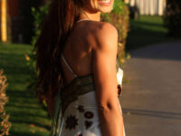 Karina Smirnoff Enjoying Sunset Marriott Wailea Luau