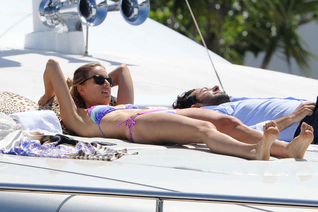 Karolina Kurkova Bikini Yacht Cannes