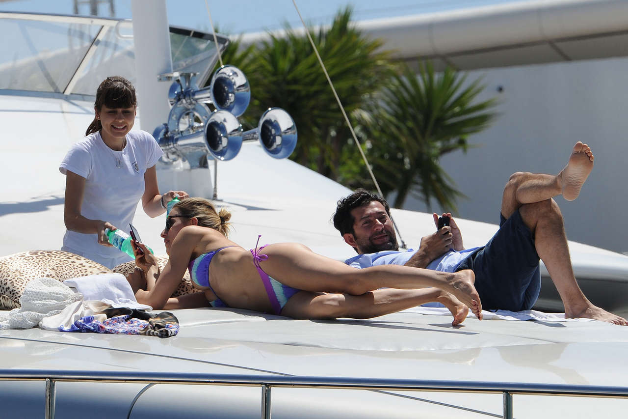 Karolina Kurkova Bikini Yacht Cannes