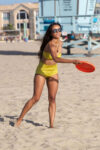 Kat Graham Yellow Bikini Beach Los Angeles