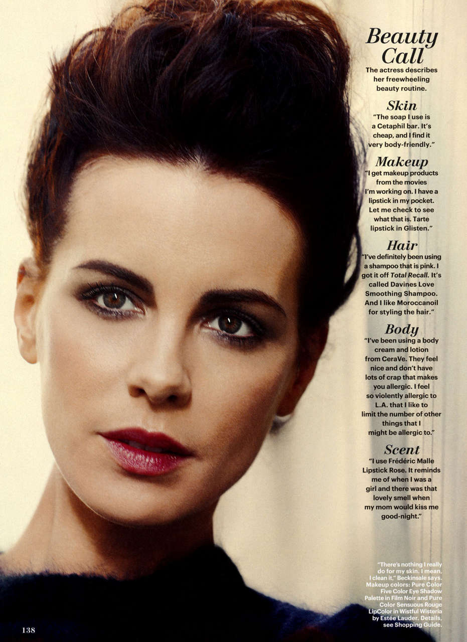 Kate Beckinsale Allure Magazine August 2012 Issue