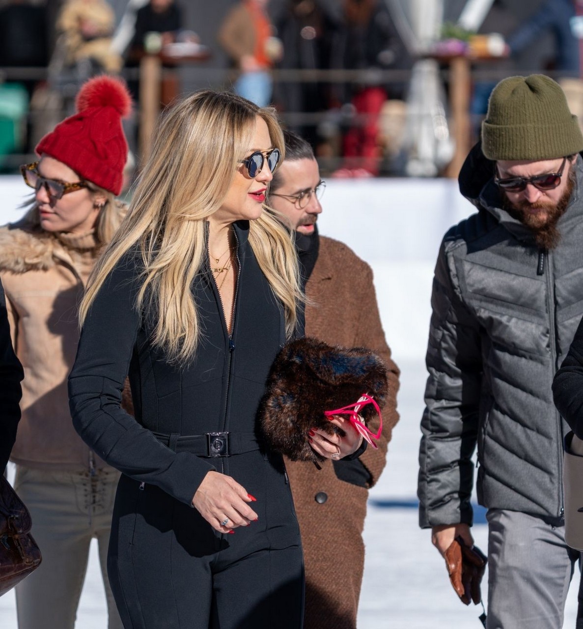 Kate Hudson Arrives World Snow Polo Finals Aspen