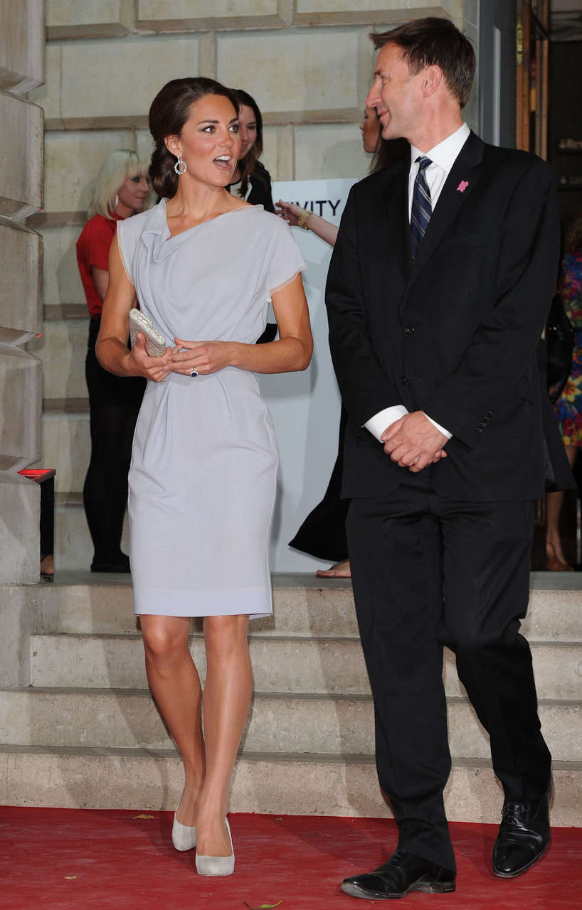 Kate Middleton Grey Dress Founders Forum Creative Reception London