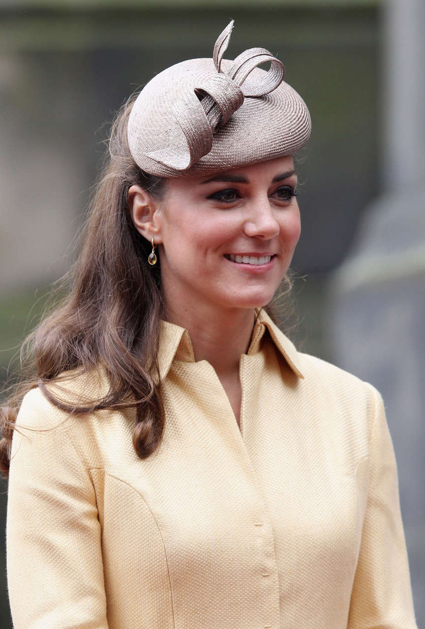 Kate Middleton Leaving St Giles Cathederal After Thistle Ceremony