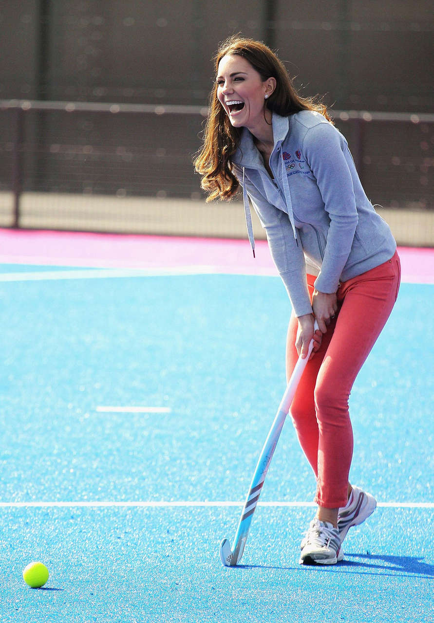 Kate Middleton Plays Hockey Olympic Park London