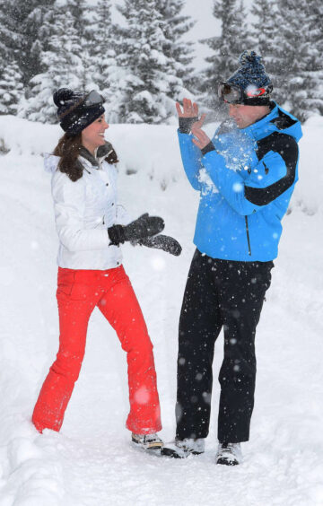 Kate Middleton Skiing French Alps
