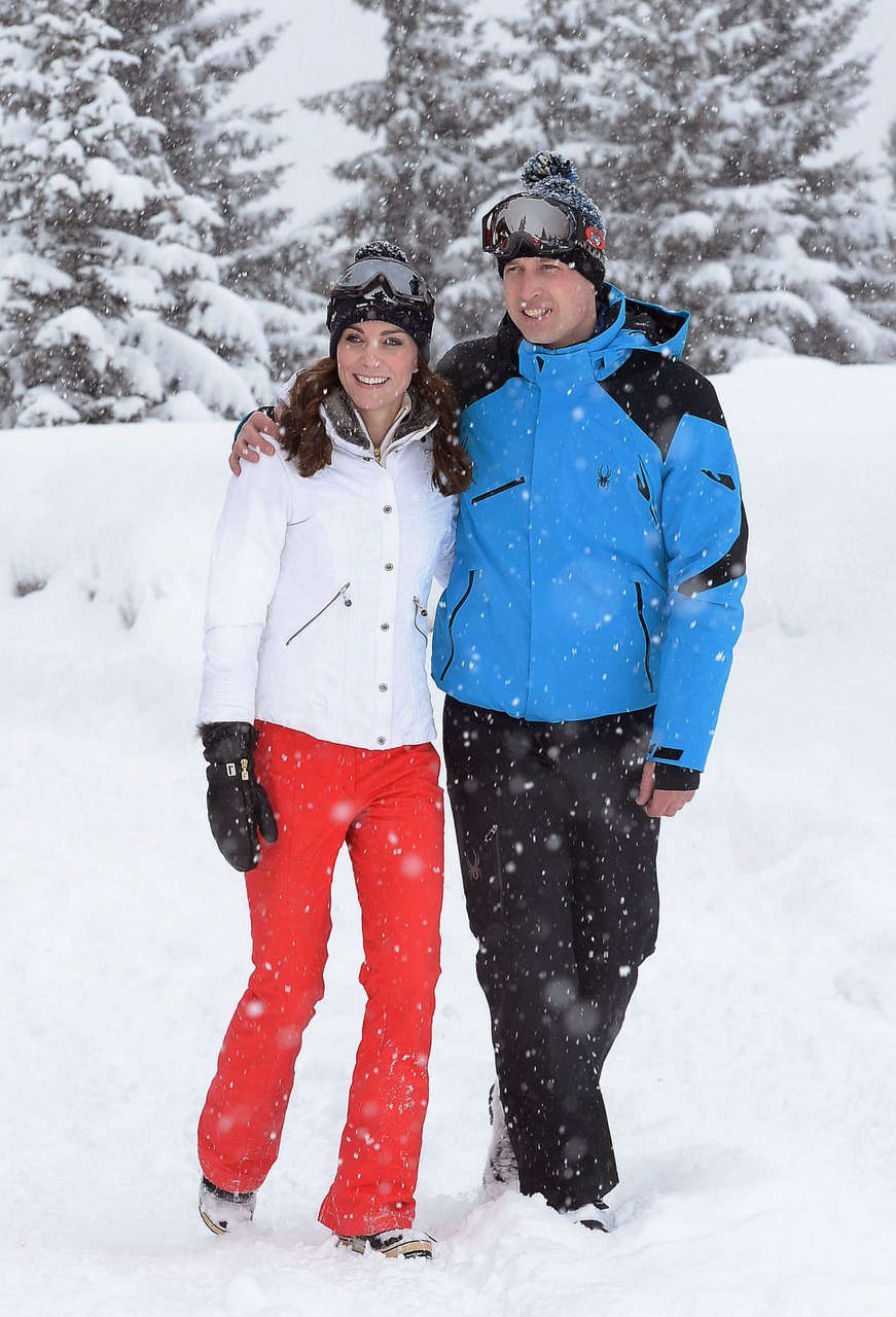 Kate Middleton Skiing French Alps