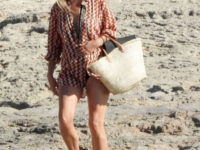 Kate Moss Out Beach Italy