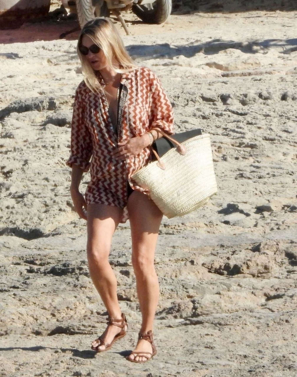 Kate Moss Out Beach Italy