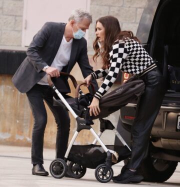 Katharine Mcphee And David Foster Out With Her Baby Palm Desert