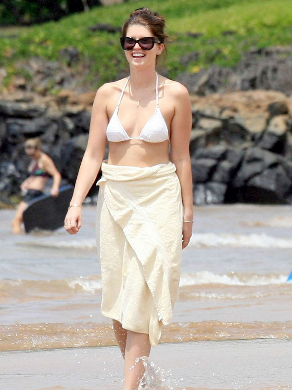 Katherine Schwarzenegger Bikini Top Beach Maui