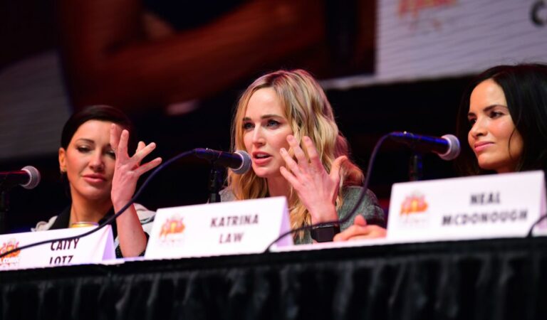 Katie Cassidy Caity Lotz Katrina Law Candice Patton Arrow Panel Los Angeles Comic Con (10 photos)