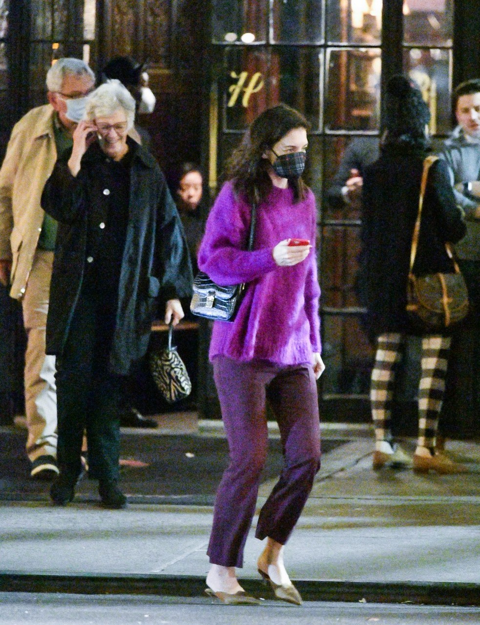 Katie Holmes Out With Her Parents New York