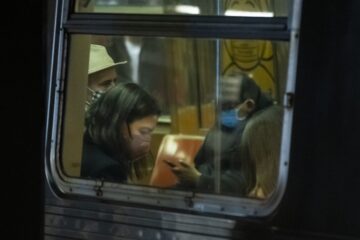 Katie Holmes Takes Subway Ride New York