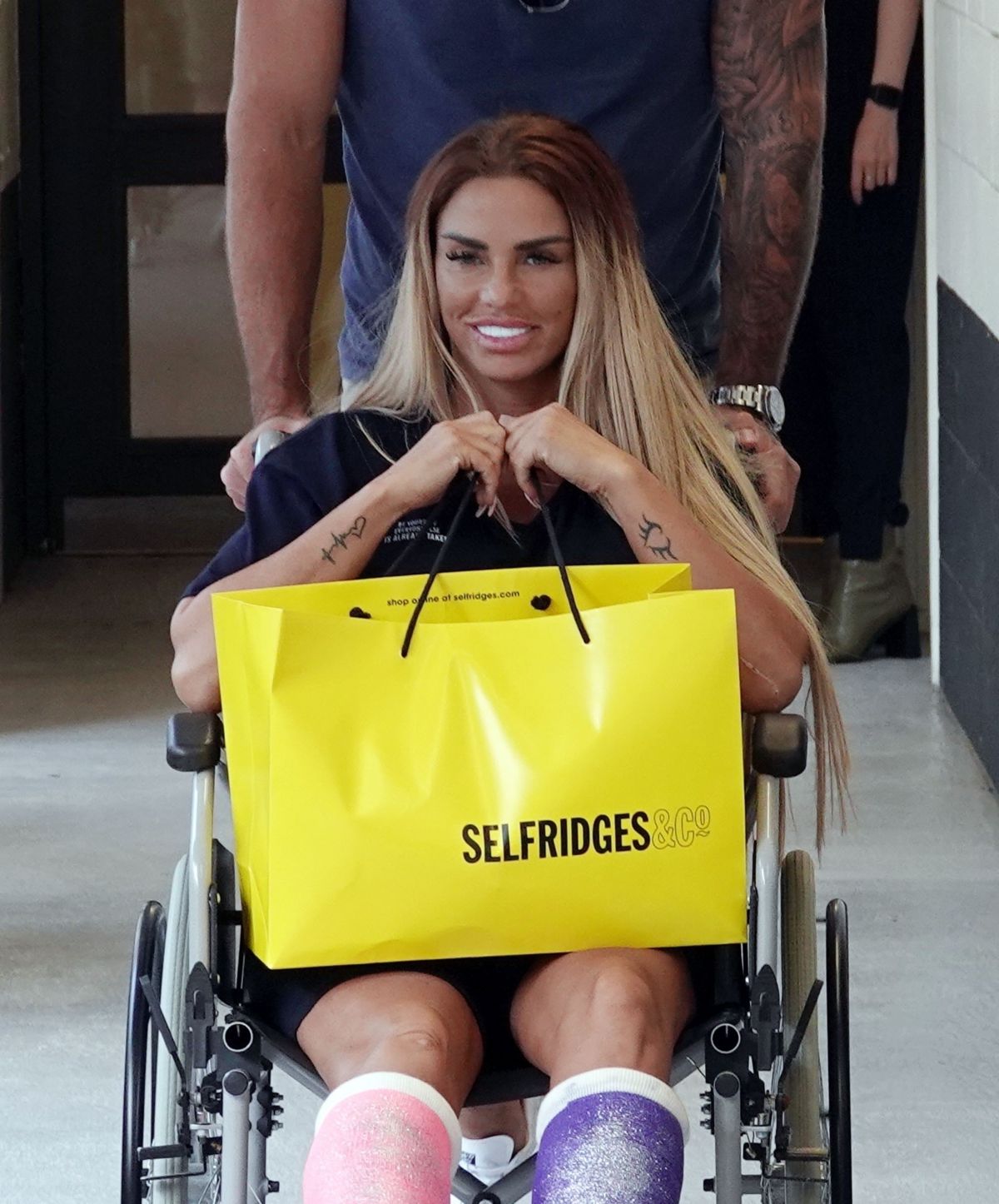 Katie Price Wheelchair Sat Selfridges London