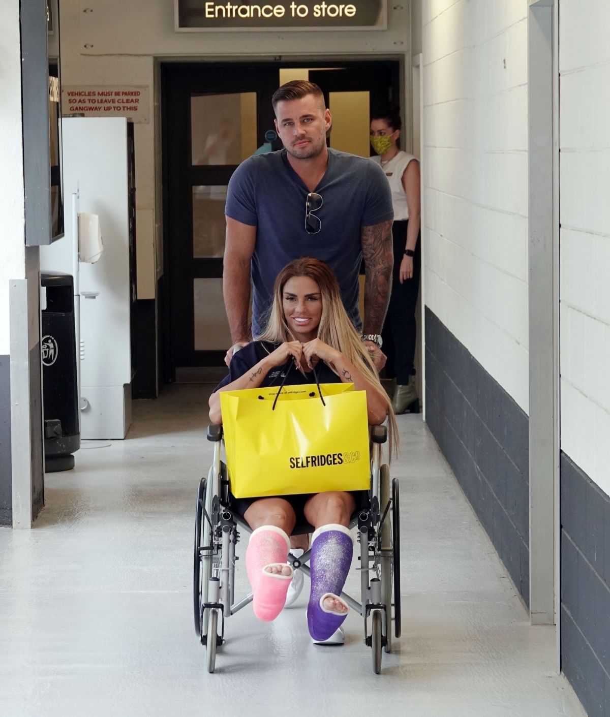 Katie Price Wheelchair Sat Selfridges London