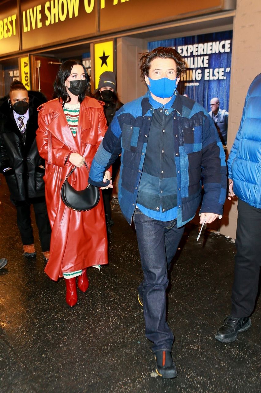 Katy Perry And Orlando Bloom Leaves Broadway Play American Utopia New York