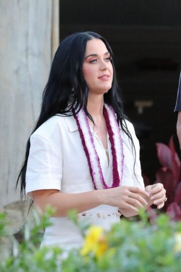 Katy Perry On Set Of New Season Of American Idol Maui
