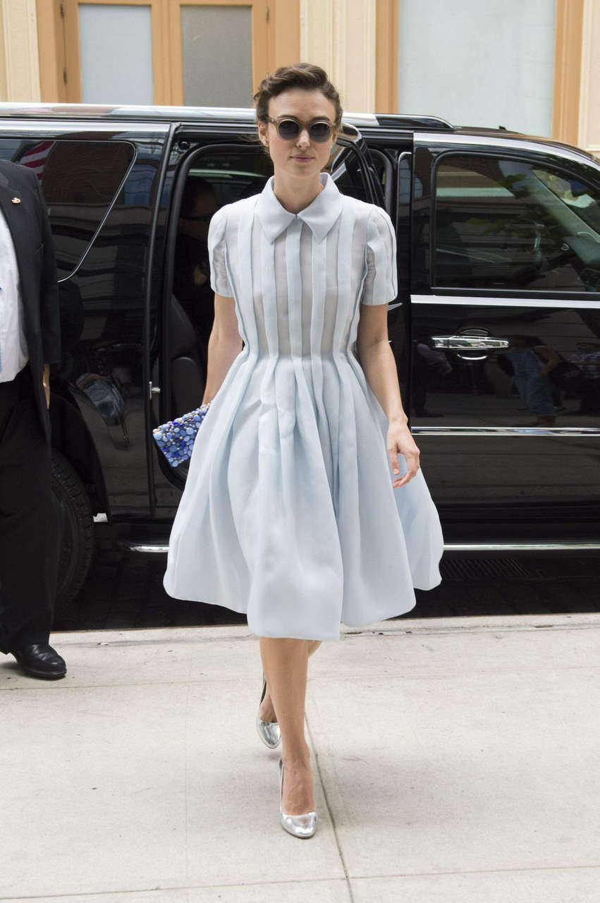 Keira Knightley Arrives Hotel New York