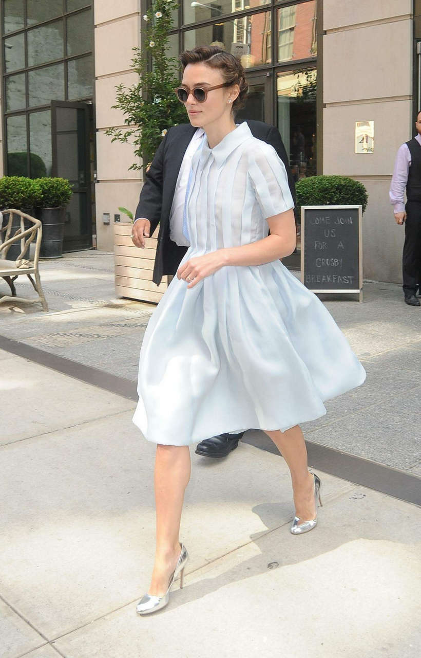 Keira Knightley Arrives Hotel New York