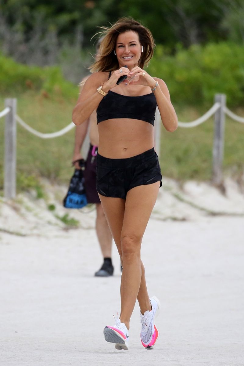 Kelly Bensimon Out Jogging Beach Miami
