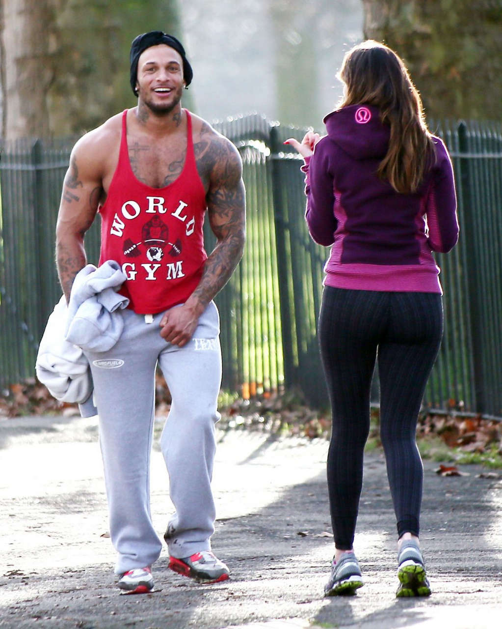 Kelly Brook Leggings Working Out With David Mcintosh London