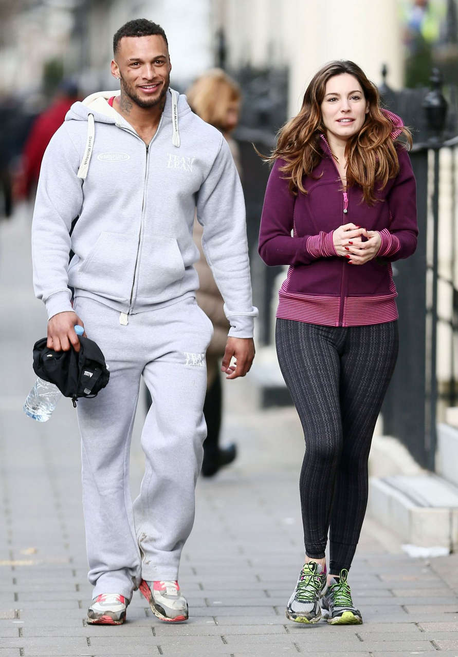 Kelly Brook Leggings Working Out With David Mcintosh London