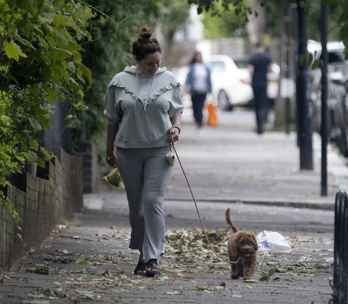 Kelly Brook Out With Her Dog Promrose Hill