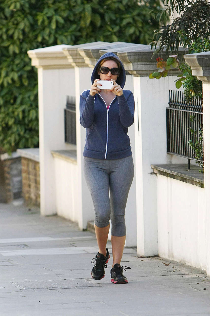 Kelly Brook Tight Leggings Out About London