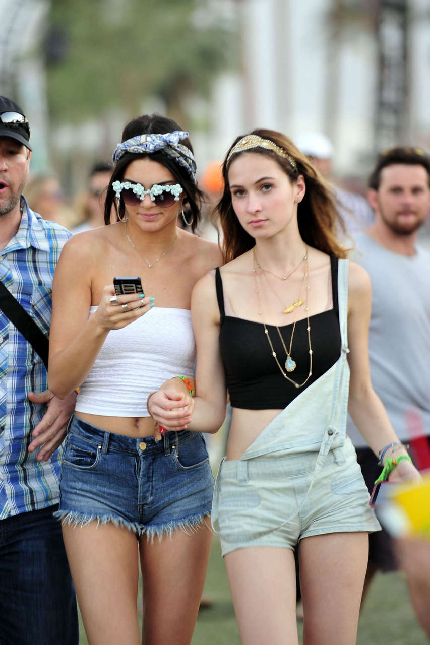 Kendall Jenner Daisy Dukes Coachella Festival Indio