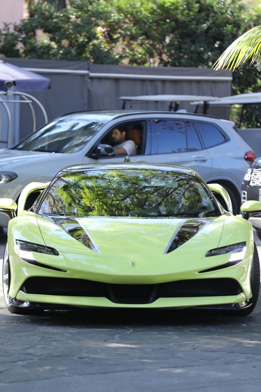 Kendall Jenner Drives Her Ferrari Out Bel Air