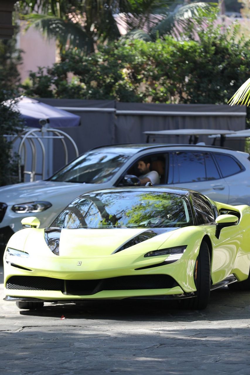 Kendall Jenner Drives Her Ferrari Out Bel Air