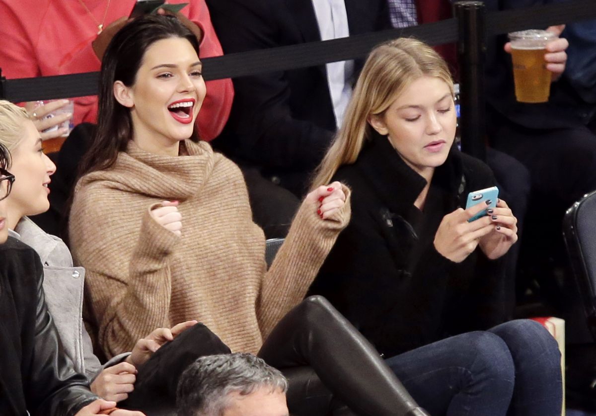 Kendall Jenner Gigi Hadid Hailey Baldwin Knicks Vs Wizards Game