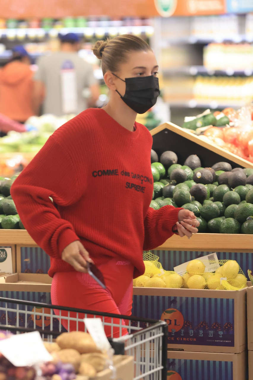 Kendall Jenner Hailey Bieber Shopping Grocvery Los Angeles