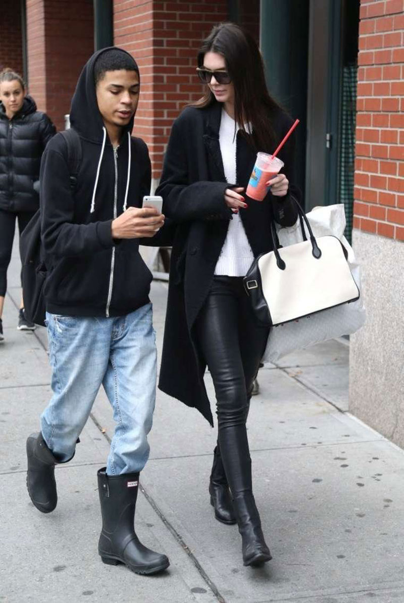 Kendall Jenner Leather Pants Out About New York