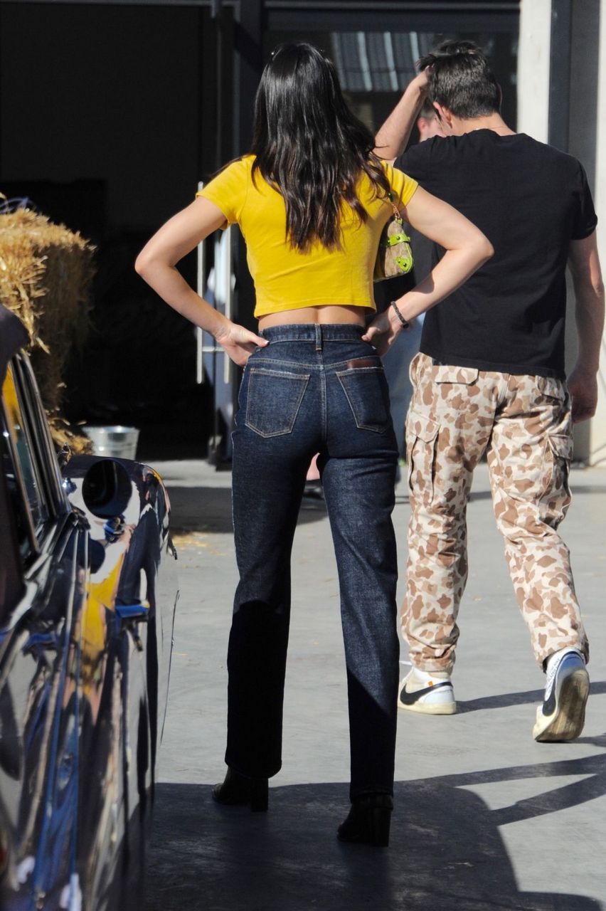Kendall Jenner On Set Of Photoshoot Los Angeles