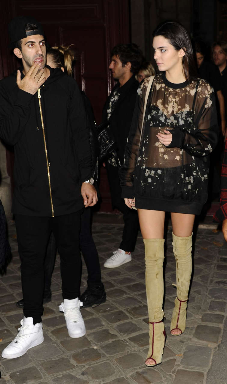 Kendall Jenner Over Knee Boots Night Out Paris