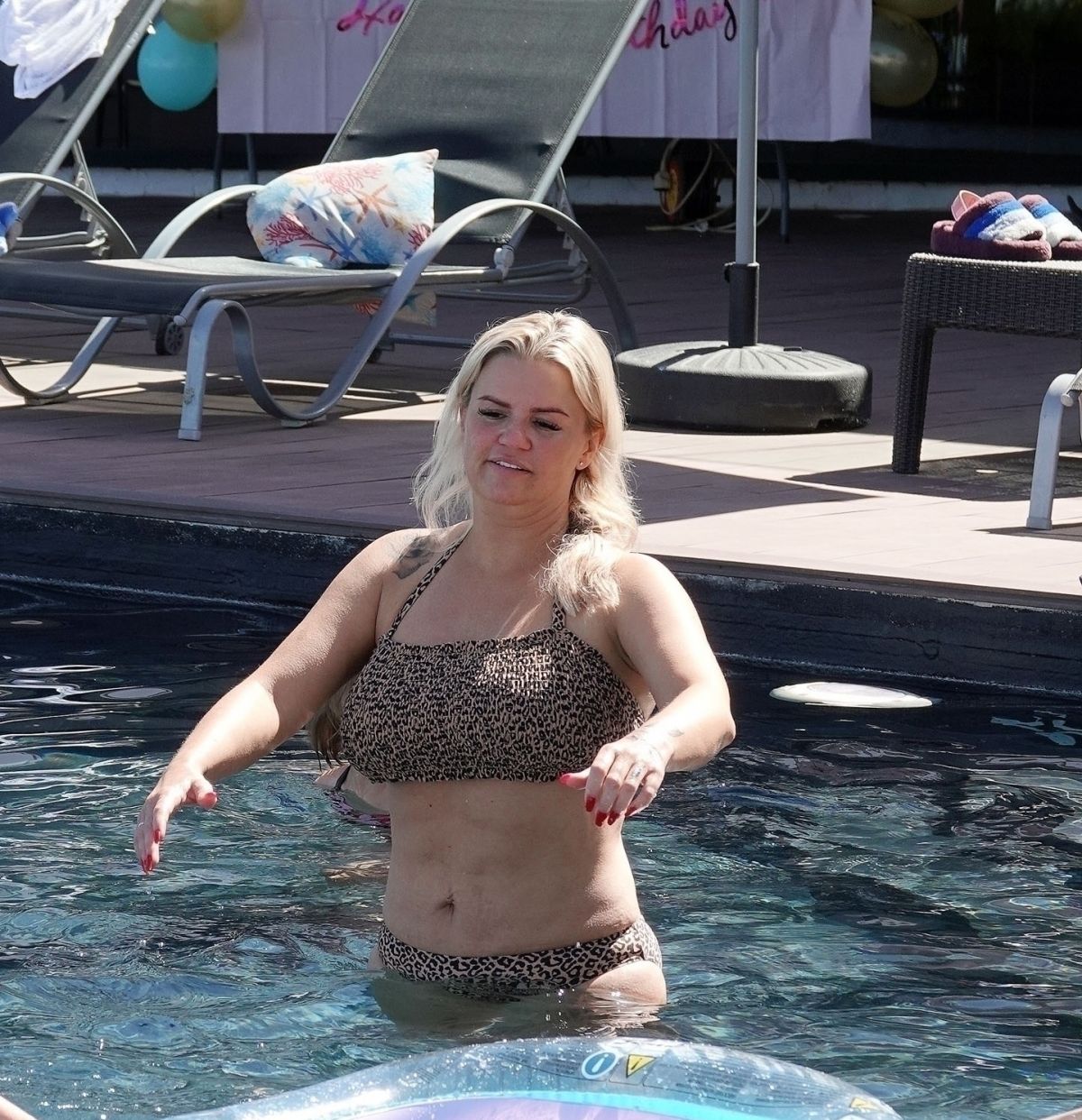 Kerry Katona Bikini Pool Spain