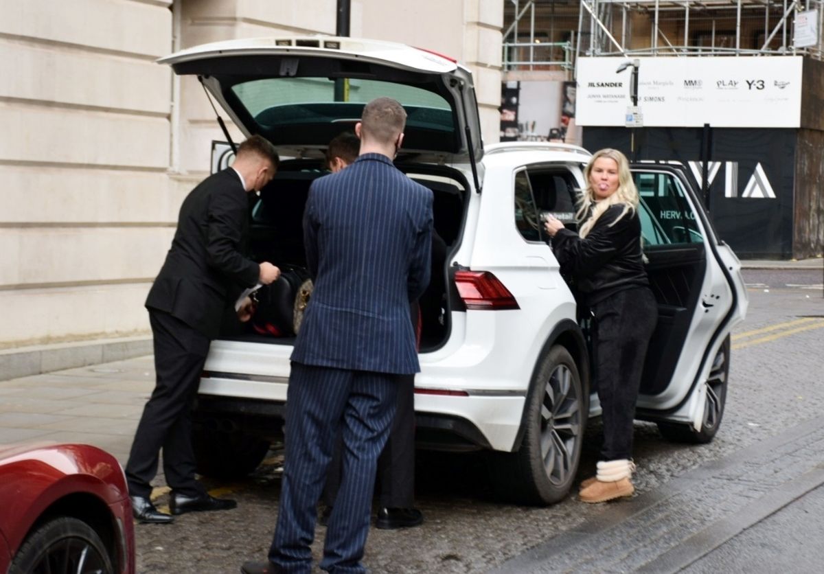 Kerry Katona Leaves Her Hotel Manchester