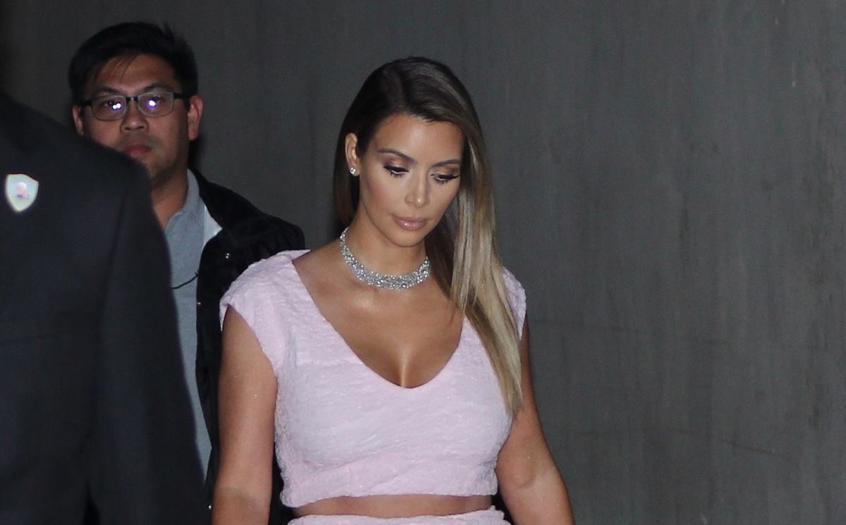 Kim Kardashian Arrives Jimmy Kimmel Live Show