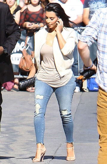 Kim Kardashian Arrives Jimmy Kimmel Live Show Los Angeles