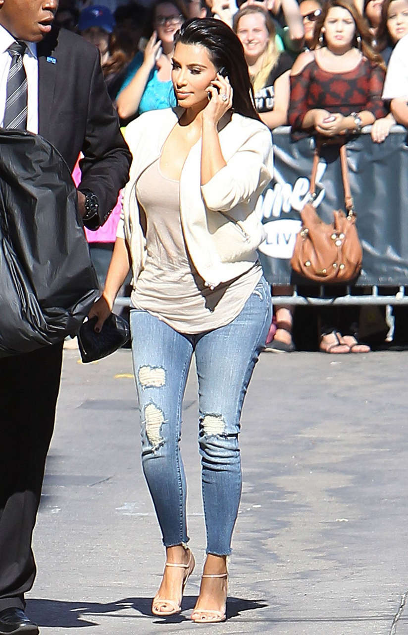 Kim Kardashian Arrives Jimmy Kimmel Live Show Los Angeles