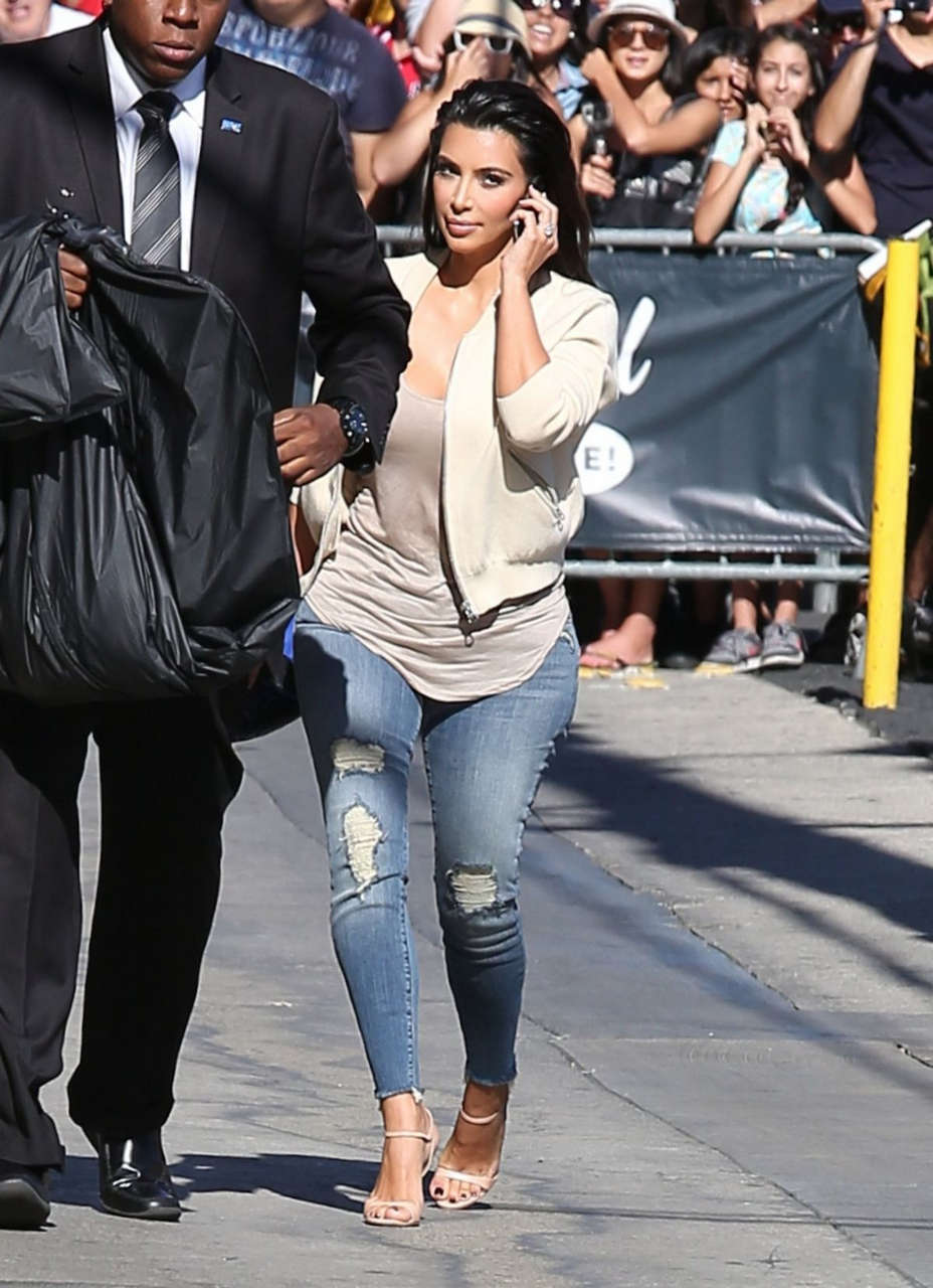 Kim Kardashian Arrives Jimmy Kimmel Live Show Los Angeles