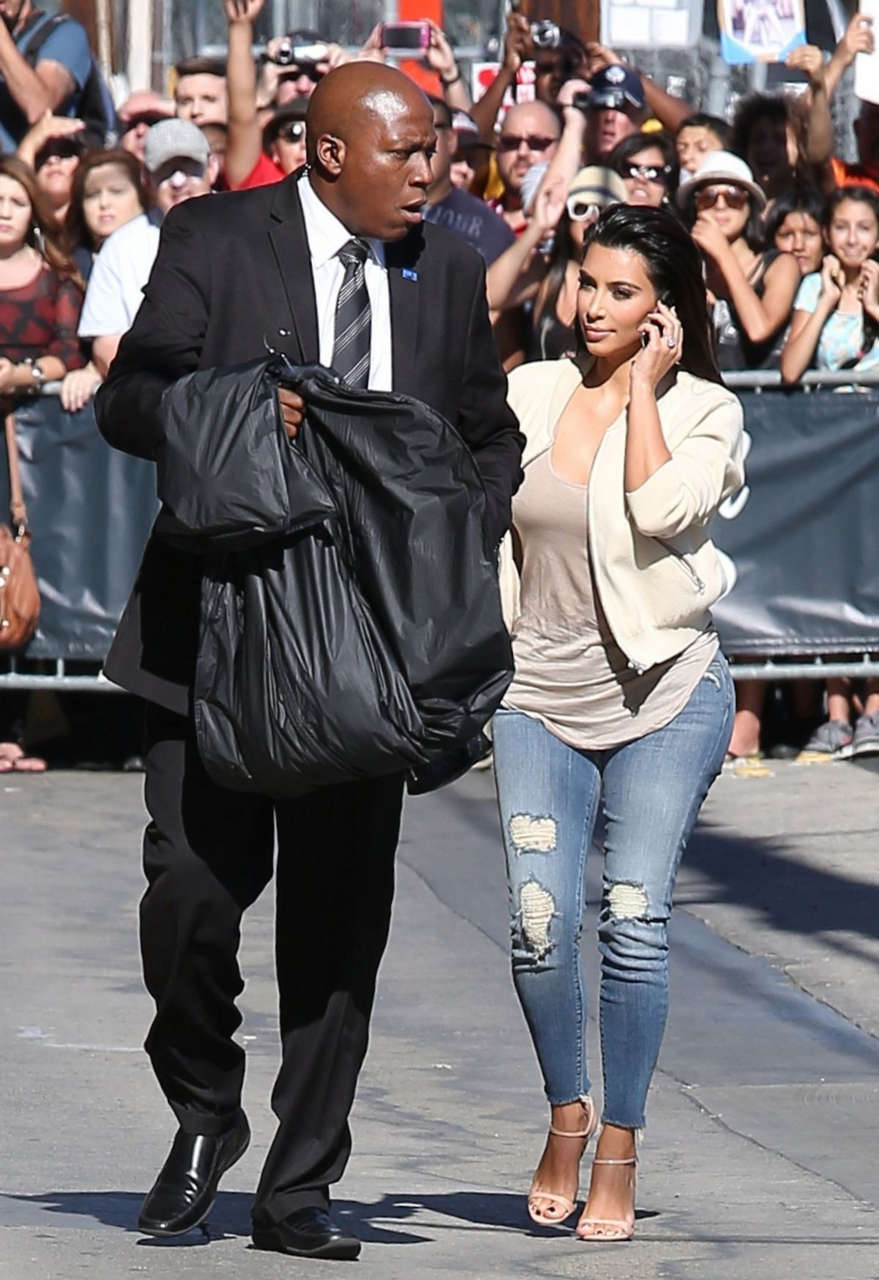 Kim Kardashian Arrives Jimmy Kimmel Live Show Los Angeles