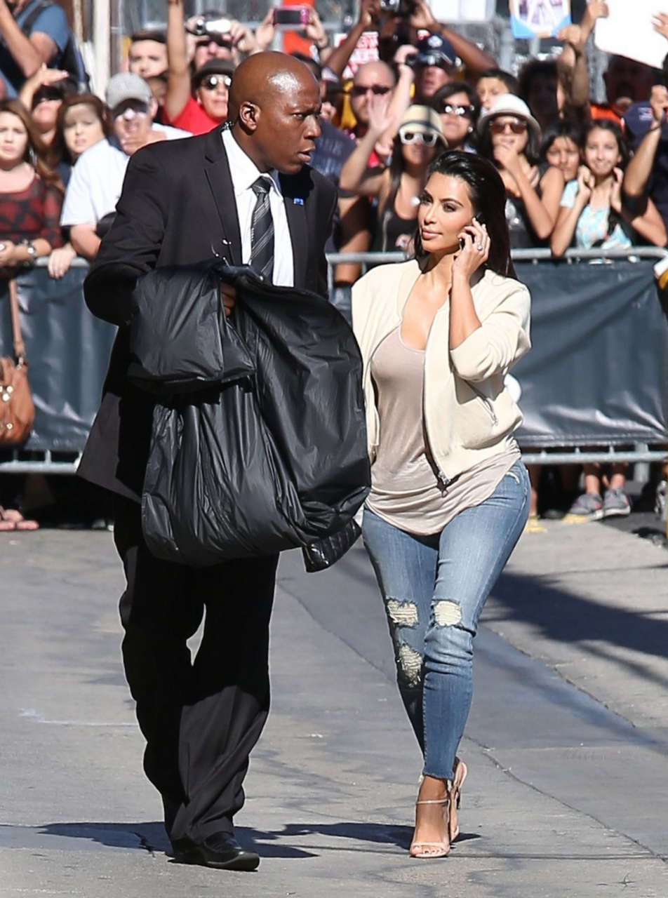 Kim Kardashian Arrives Jimmy Kimmel Live Show Los Angeles