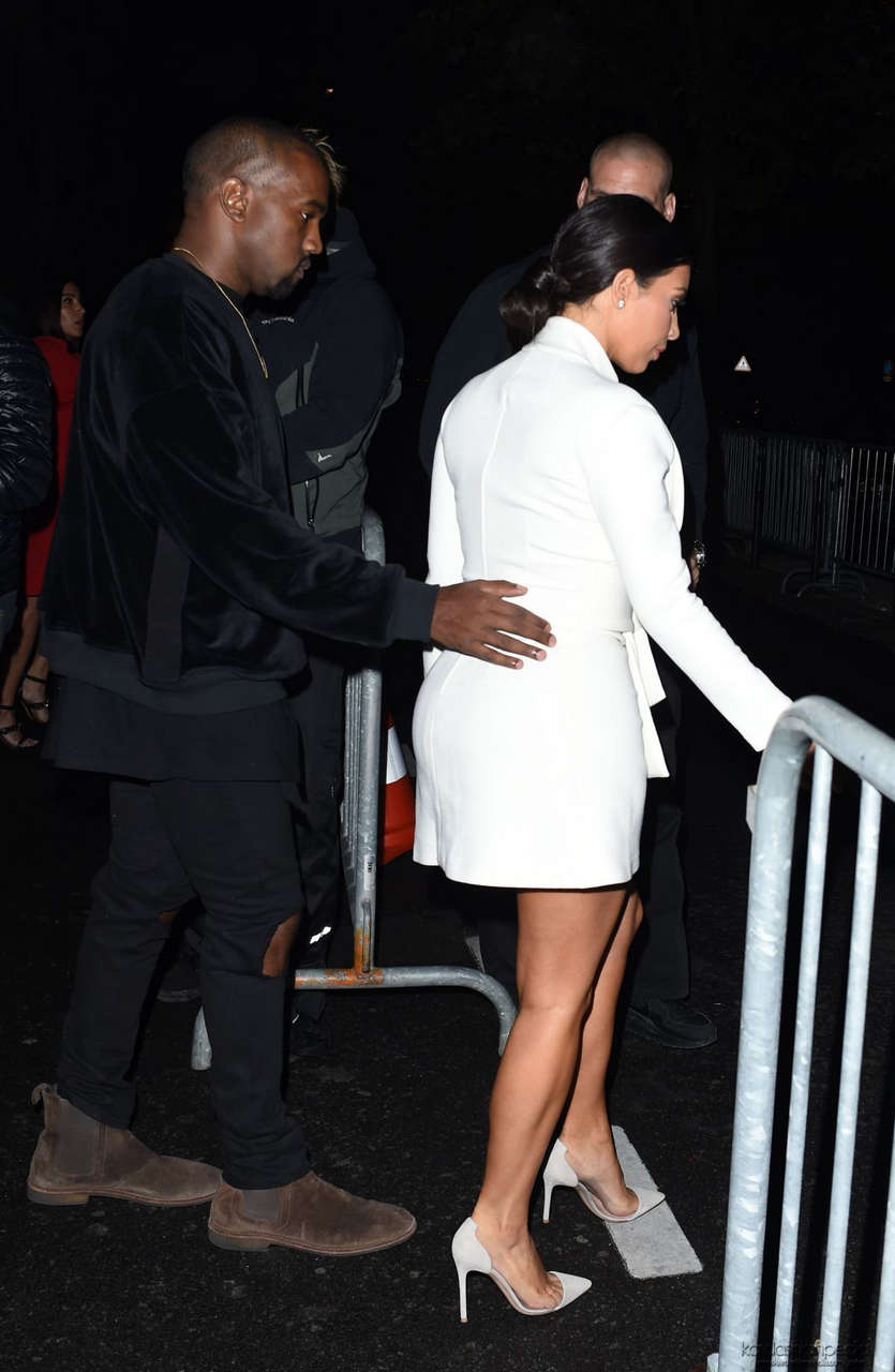 Kim Kardashian Arrives Party Fashion Week Paris