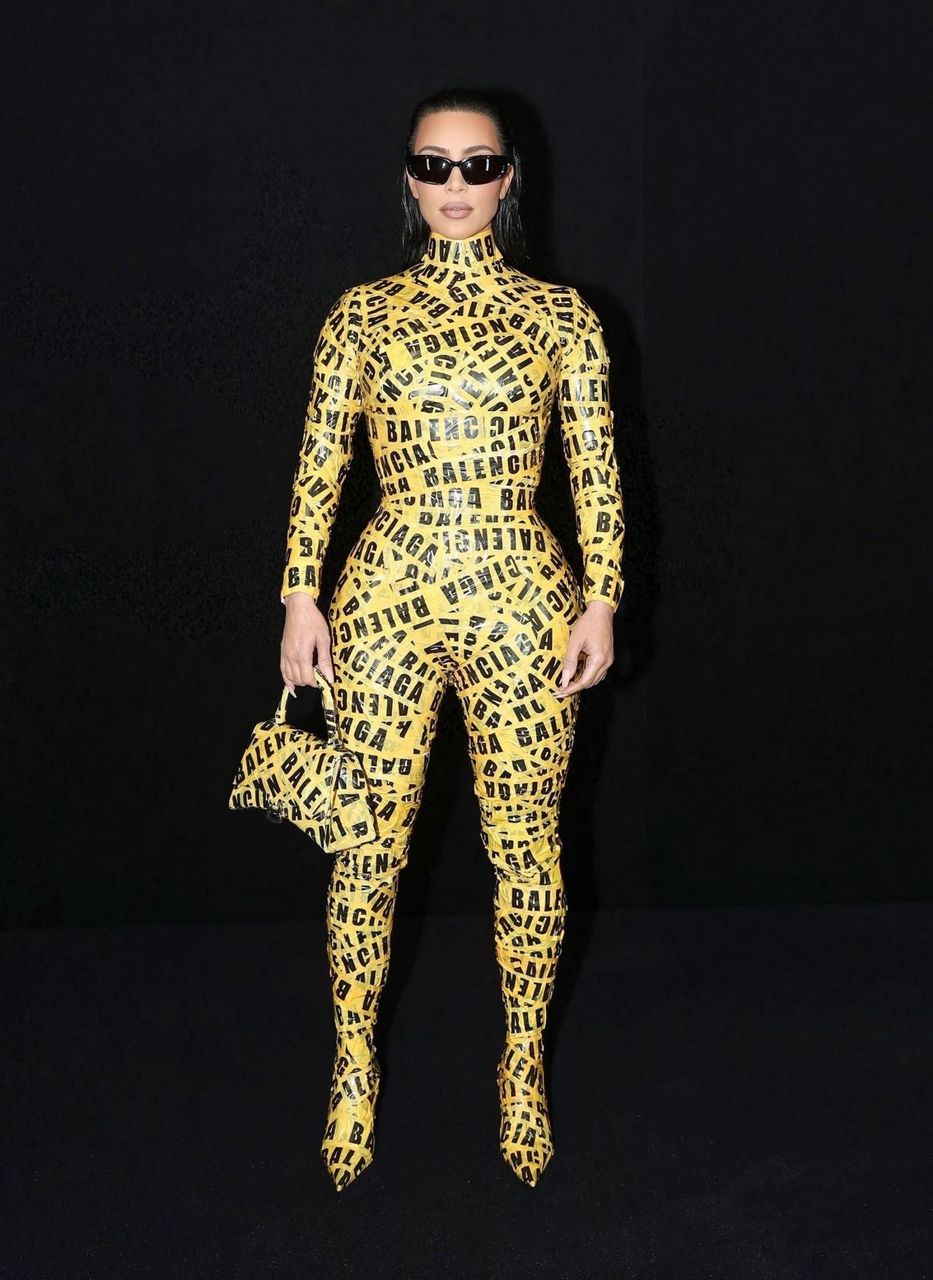 Kim Kardashian Balenciaga Fashion Show Paris