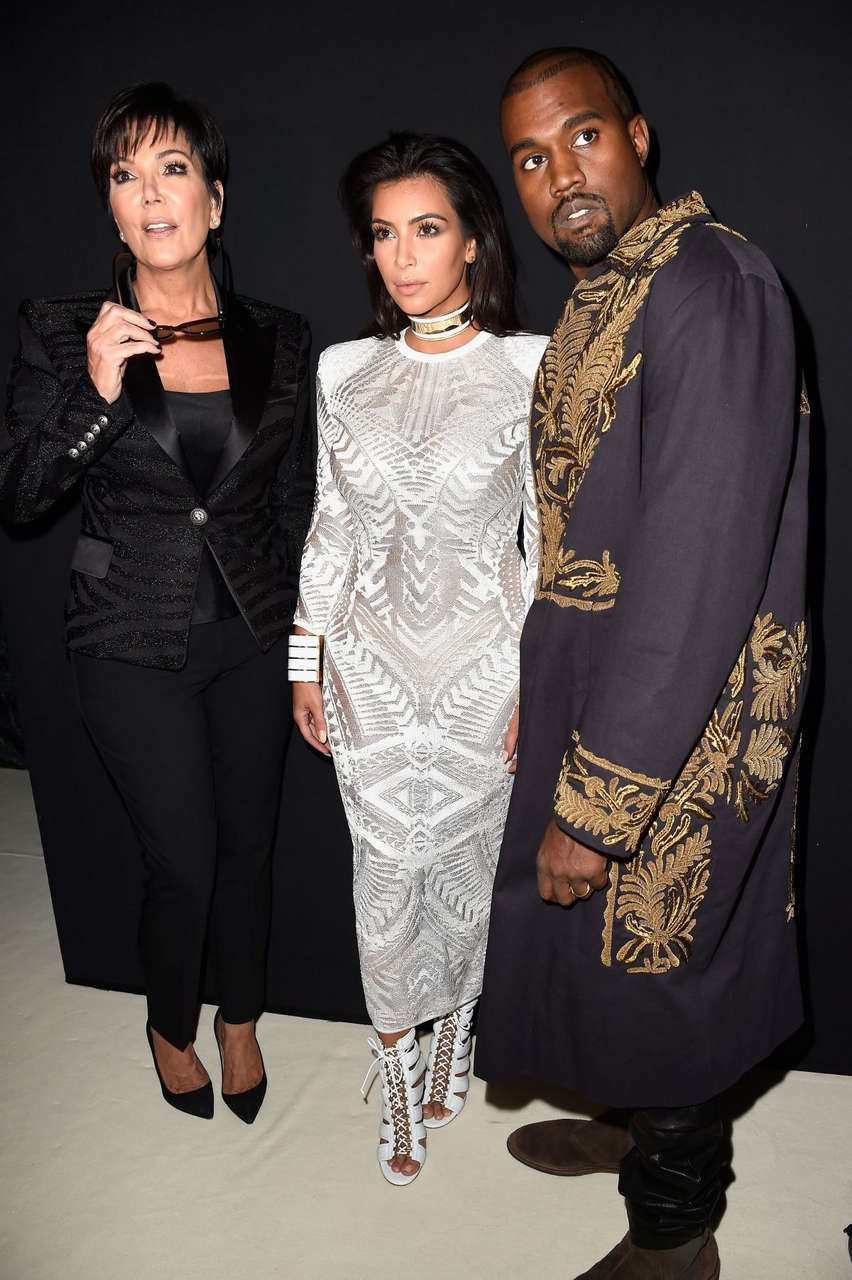Kim Kardashian Balmain Fashion Show Paris