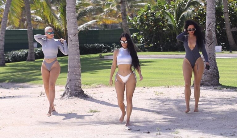 Kim Kardashian Bikini For Her Skims Swimwear Line Caribbean (13 photos)