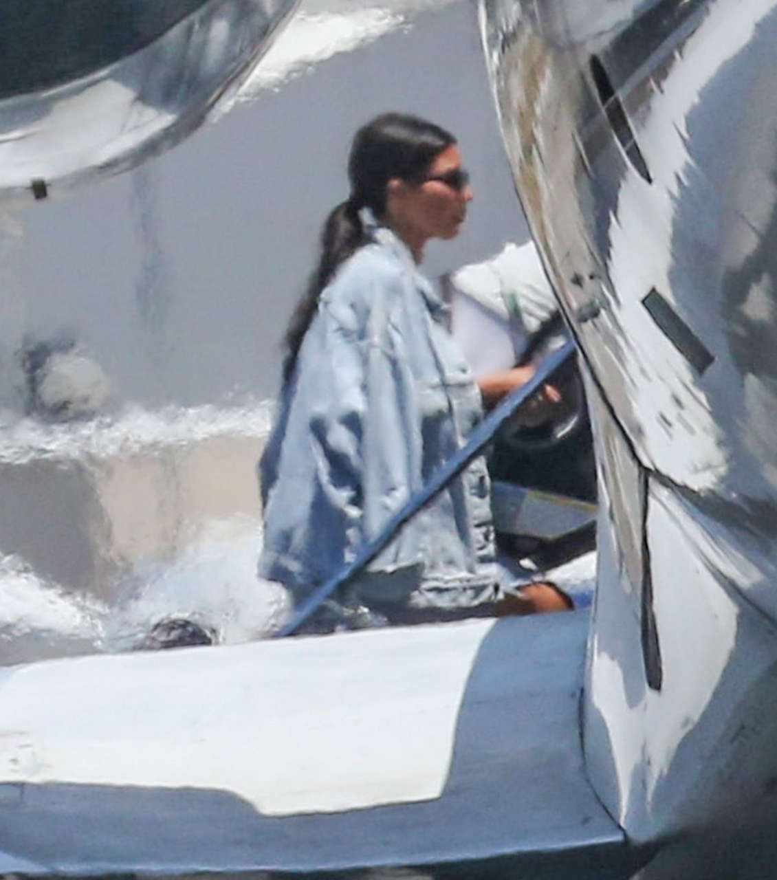 Kim Kardashian Boarding Private Plane Airport Van Nuys